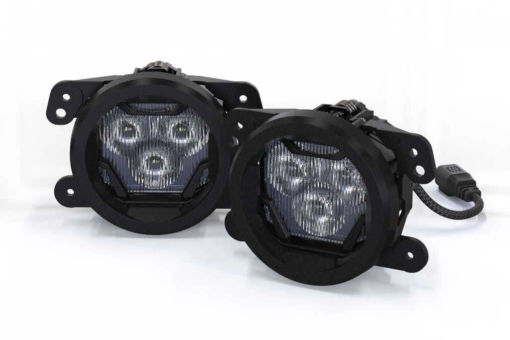 Morimoto 4B-FOG-M-1024 LED Fog Light Kit NCS White Spot Beam Fits Wrangler JK