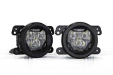 Morimoto 4B-FOG-M-1026 LED Fog Light Kit NCS White Combo Beam Fits Wrangler JK