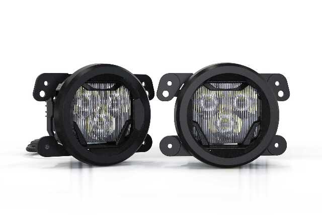 Morimoto 4B-FOG-M-1031 LED Fog Light Kit HXB Yellow Spot Beam Fits Wrangler JK
