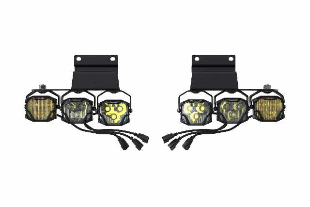 Morimoto 4Banger Triple Fog Brackets and Harness Kit Only Fits 10-14 Raptor