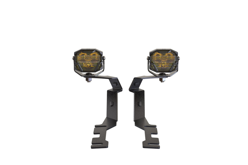 Morimoto 4B-PLR-BAF079-0010 LED Pod Lights Yellow Combo Beam For 19-26 Ram 1500