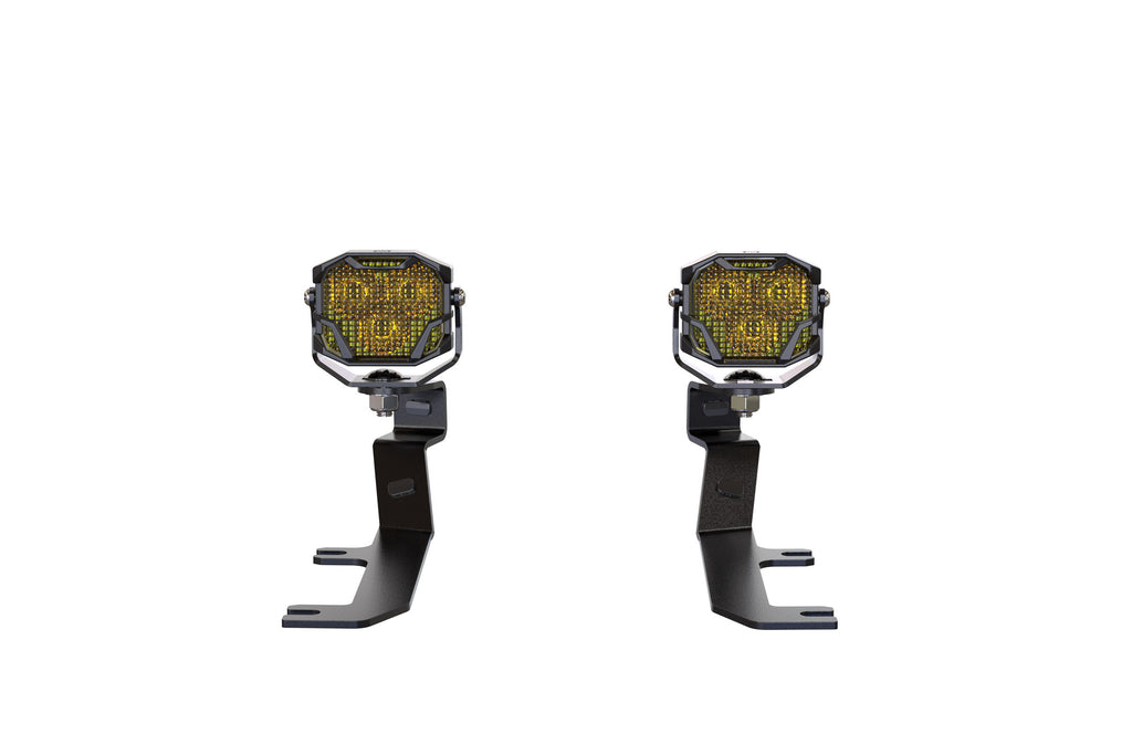 Morimoto 4B-PLR-BAF145-0014 LED Pod Lights Yellow Flood Beam For 20-26 Sierra HD