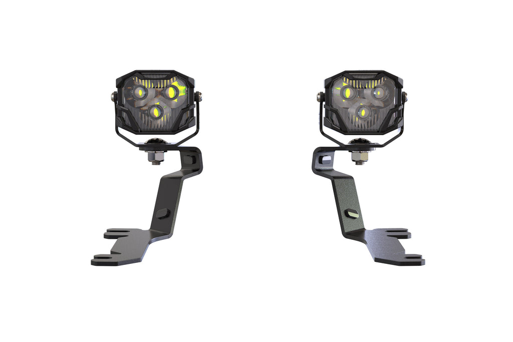 Morimoto 4B-PLR-BAF254-0012 LED Pod Lights Yellow Wide Beam For 18-23 Mustang