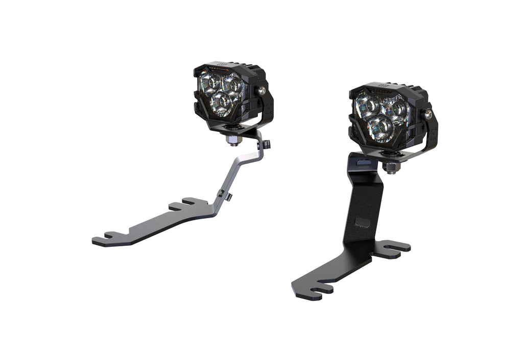Morimoto 4B-PLR-BAF254-0016 LED Pod Lights Yellow Flood Beam For 18-23 Mustang