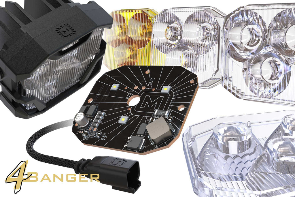 Morimoto LED Pod Light Kit HXB White Spot Beam Fits 14-18 Sierra 1500 4B-PLR-KIT-1090