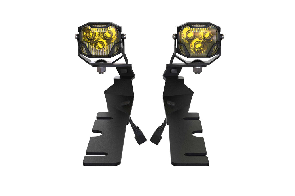 Morimoto 4B-PLR-KIT-1111 LED Pod Light Kit NCS Yellow Combo Beam Fits 09-18 Ram
