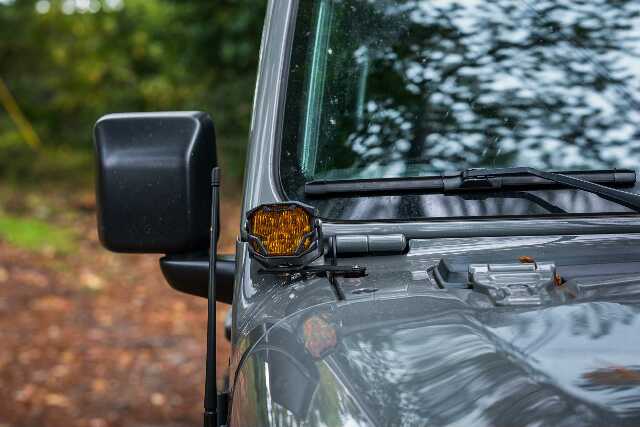 Morimoto 4B-PLR-KIT-1145 LED Pod Light Kit NCS Yellow Spot Beam Fits Wrangler JL