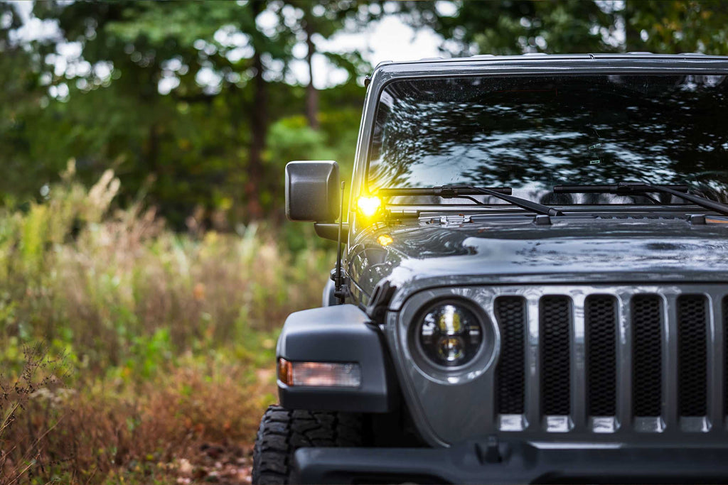 Morimoto LED Pod Light Kit NCS White SAE Wide Beam Fits Wrangler JL