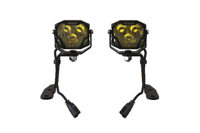 Morimoto LED Pod Light Kit HXB Yellow SAE Wide Beam Fits 07-13 Silverado