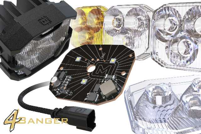 Morimoto 4B-PLR-KIT-1273 LED Pod Light Kit NCS Yellow Spot Beam Fits 15-20 F150