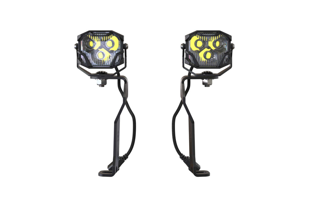 Morimoto 4B-PLR-KIT-1306 LED Pod Light Kit HXB White SAE Wide Beam Fits 21+ F150