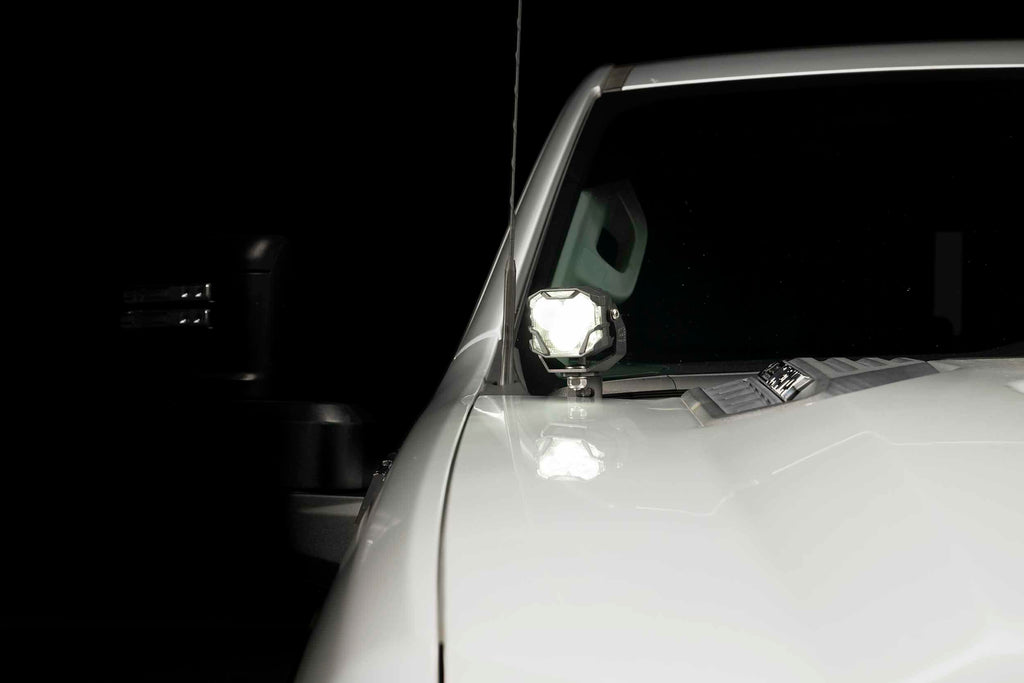 Morimoto LED Pod Light Kit HXB White Flood Beam Fits 2020+ Silverado HD