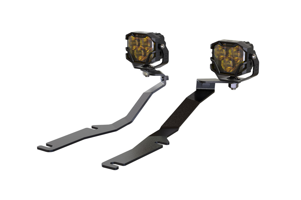 Morimoto LED Pod Light Kit HXB Yellow SAE Wide Beam Fits 08-23 Dodge Challenger