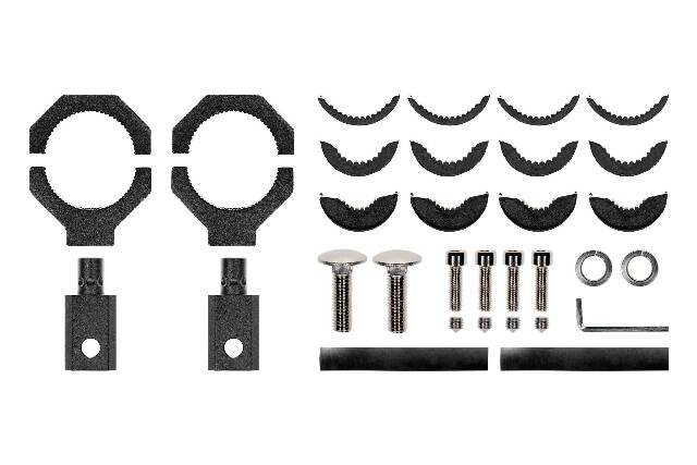 Morimoto BAF00TB 2x Tube Mount Clamps 2x Mounting Arms 8x Rubber Dampeners