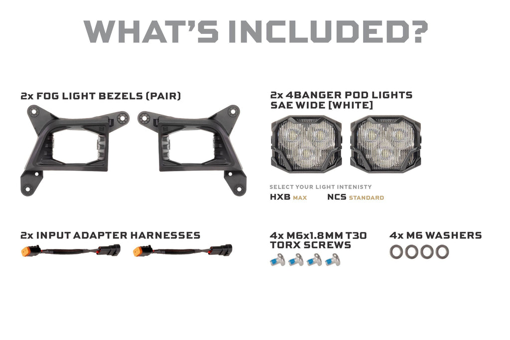 Morimoto BAF068-KIT-HXB-WHT Fog Light Kit White For 19-21 Silverado 1500
