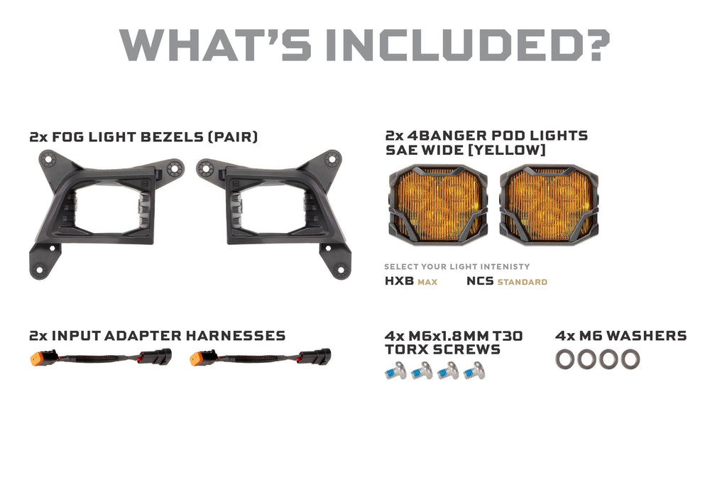 Morimoto BAF068-KIT-NCS-YLW Fog Light Kit Yellow For 19-21 Silverado 1500