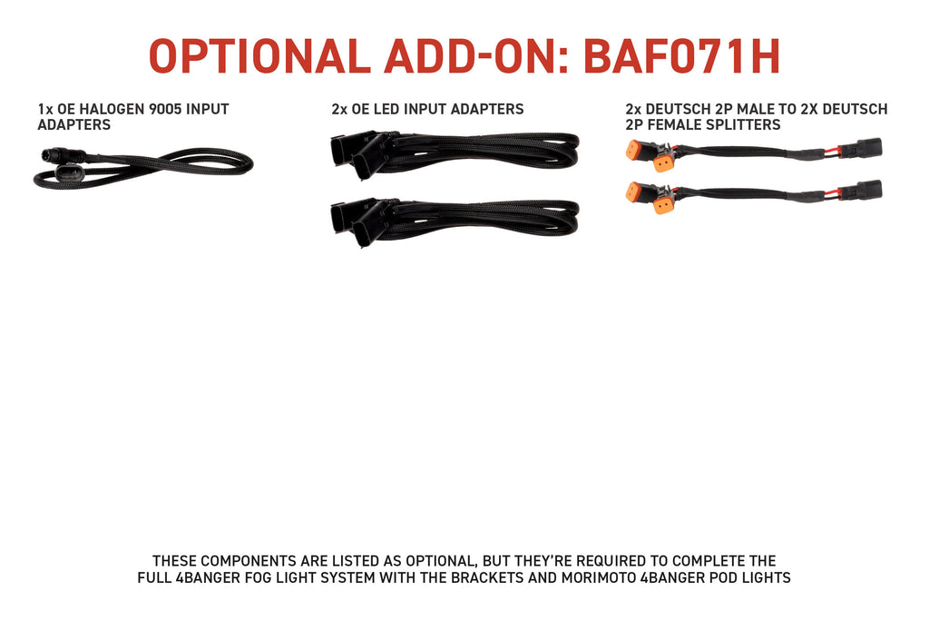 Morimoto BAF071H Fog Sub Harness Kit For 21-23 F-150 (All Models