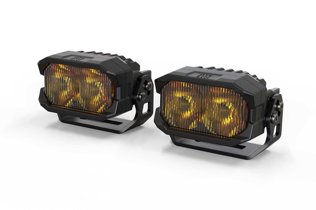 Morimoto BAF109 Yellow LED Pods: Pair 2Banger NCS SAE Wide