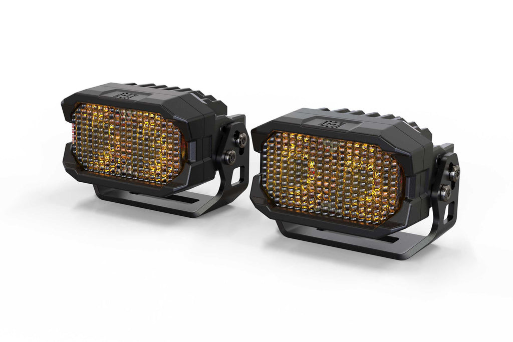 Morimoto BAF111 Yellow LED Pods: Pair 2Banger HXB Flood