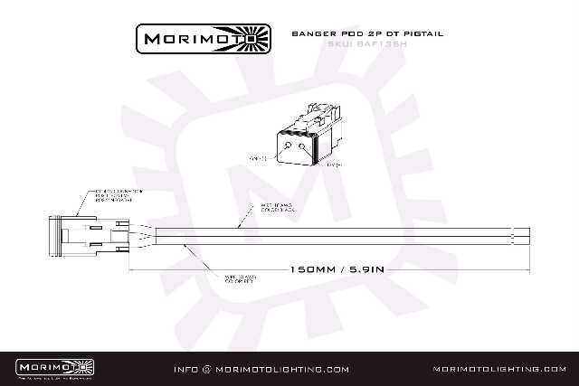 Morimoto BAF135H 1x 2P DT Pigtail Harness