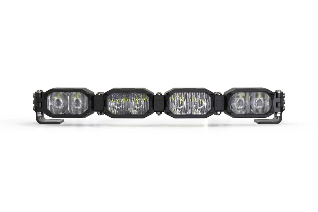 Morimoto BAR-1ROW-004 Single-Row LED Pod Light Kit 4 Pod / 16" HXB Power White