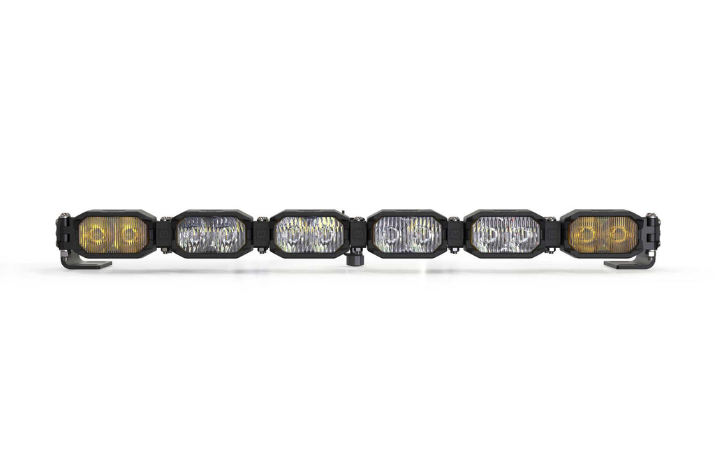 Morimoto Single-Row LED Pod Light Kit 6 Pod / 24" HXB Power White/Yellow