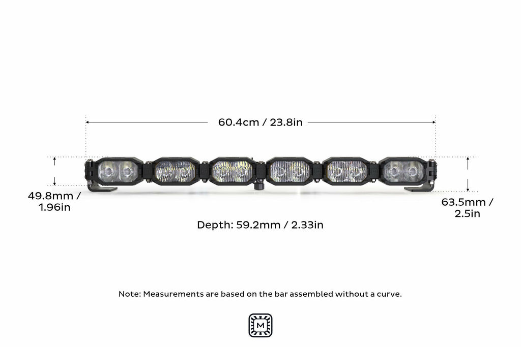 Morimoto Single-Row LED Pod Light Kit 6 Pod / 24" HXB Power White/Yellow