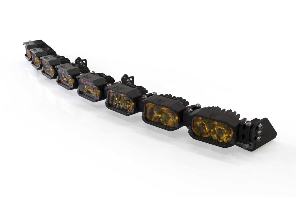 Morimoto Single-Row LED Pod Light Kit 8 Pod / 31.5" NCS Power Yellow