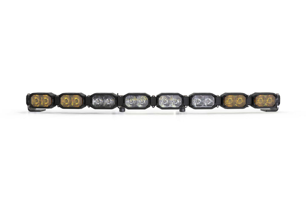 Morimoto Single-Row LED Pod Light Kit 8 Pod / 31.5" HXB Power White/Yellow