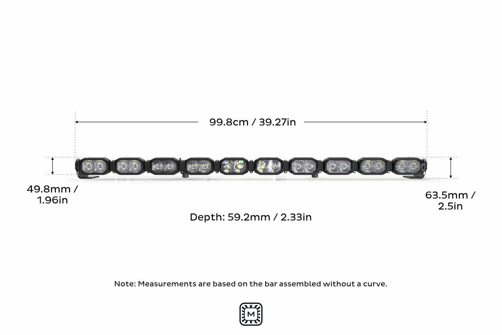 Morimoto Single-Row LED Pod Light Kit 10 Pod / 40" NCS Power White/Yellow