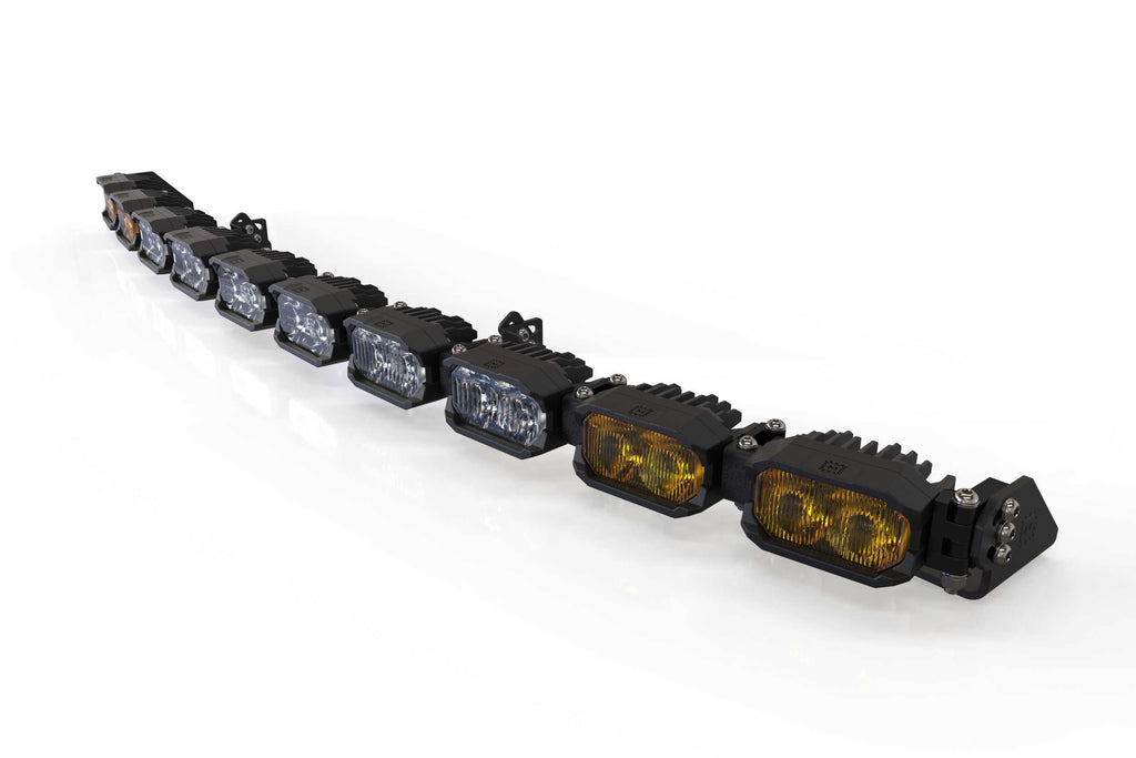 Morimoto Single-Row LED Pod Light Kit 10 Pod / 40" NCS Power White/Yellow