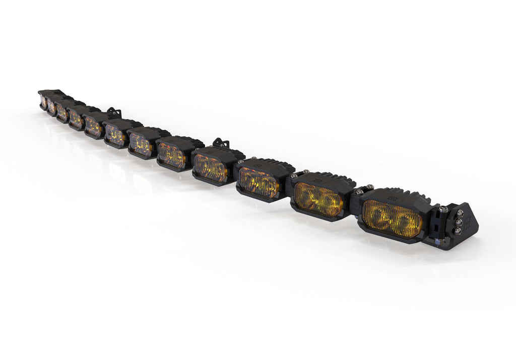 Morimoto BAR-1ROW-026 Single-Row LED Pod Light Kit 12 Pod / 47" NCS Power Yellow