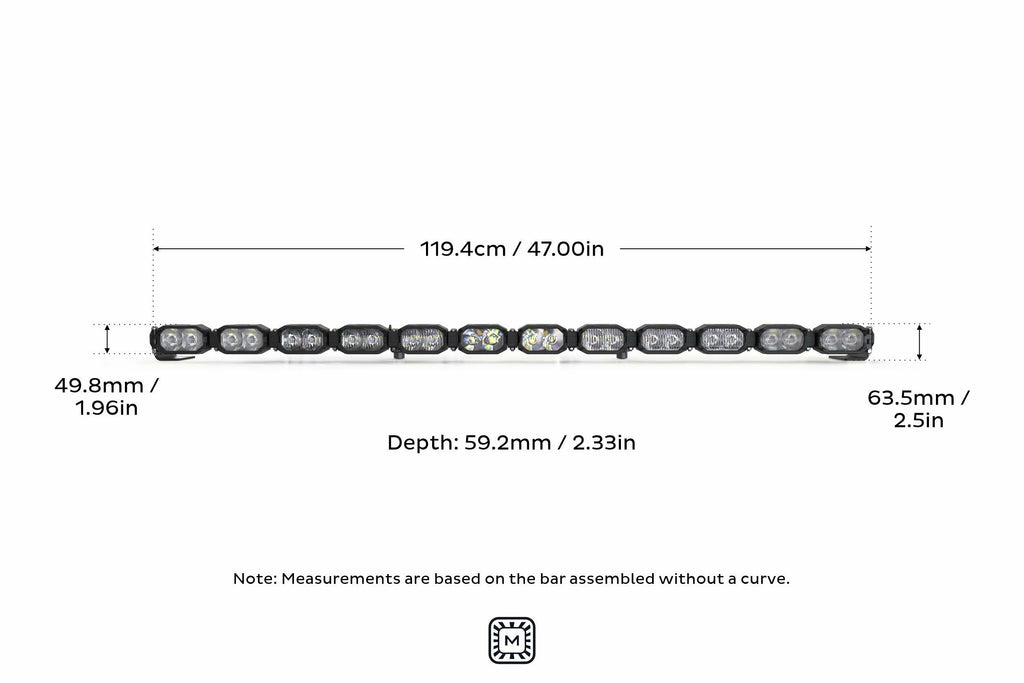 Morimoto Single-Row LED Pod Light Kit 12 Pod / 47" NCS Power White/Yellow