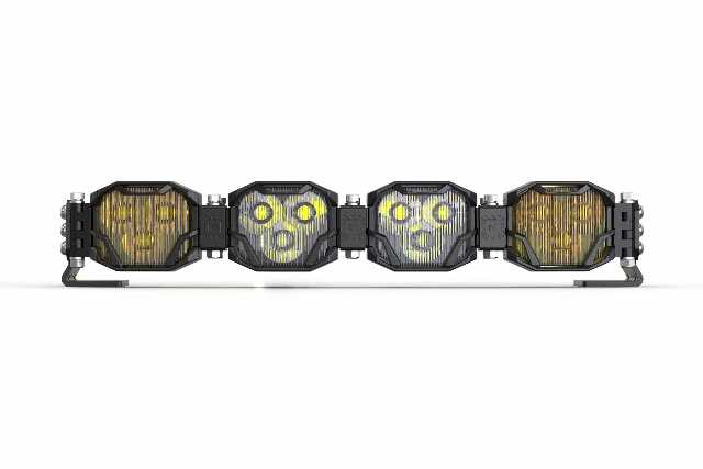 Morimoto BAR-2ROW-006 Double-Row BangerBar 4 Pod / 16.5" HXB Power White/Yellow
