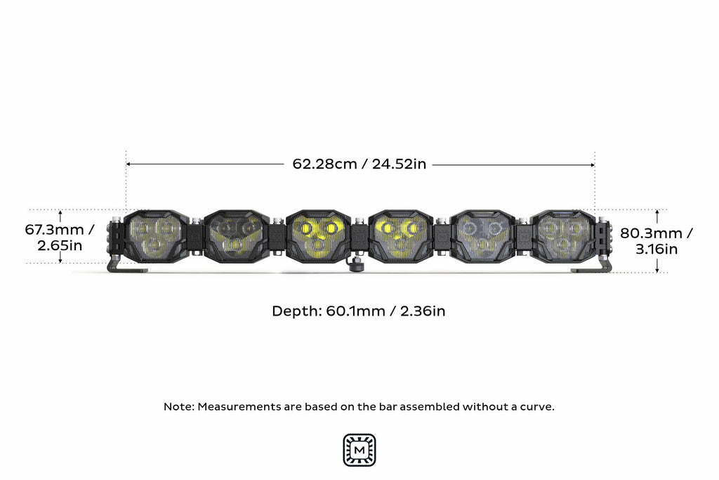Morimoto BAR-2ROW-009 Double-Row BangerBar 6 Pod / 24.5" NCS Power White/Yellow