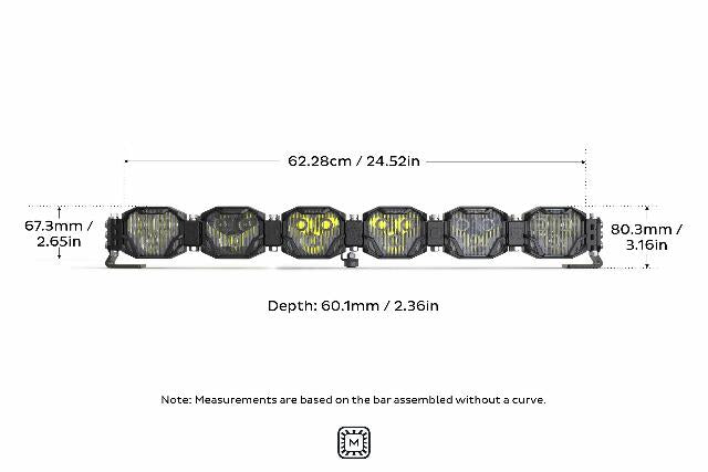 Morimoto BAR-2ROW-011 Double-Row BangerBar 6 Pod / 24.5" HXB Power Yellow