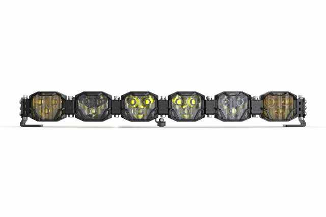 Morimoto BAR-2ROW-012 Double-Row BangerBar 6 Pod / 24.5" HXB Power White/Yellow