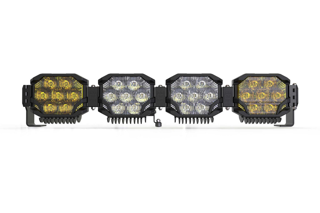 Morimoto Triple-Row LED Pod Light Kit 4 Pod / 29" HXB Power White/Yellow