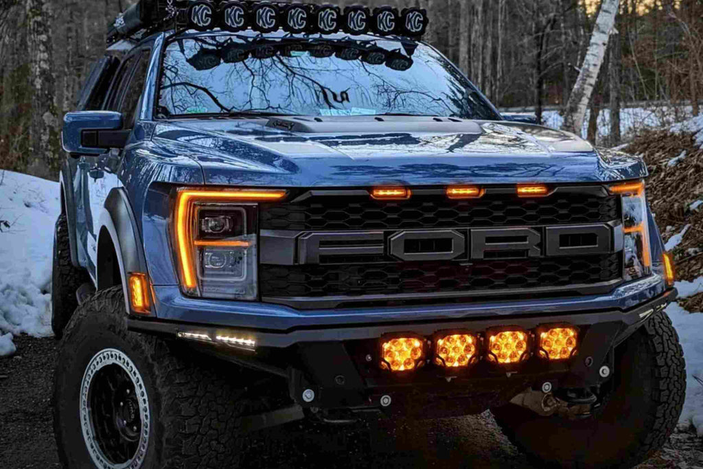 Morimoto Triple-Row LED Pod Light Kit 4 Pod / 29" HXB Power White/Yellow
