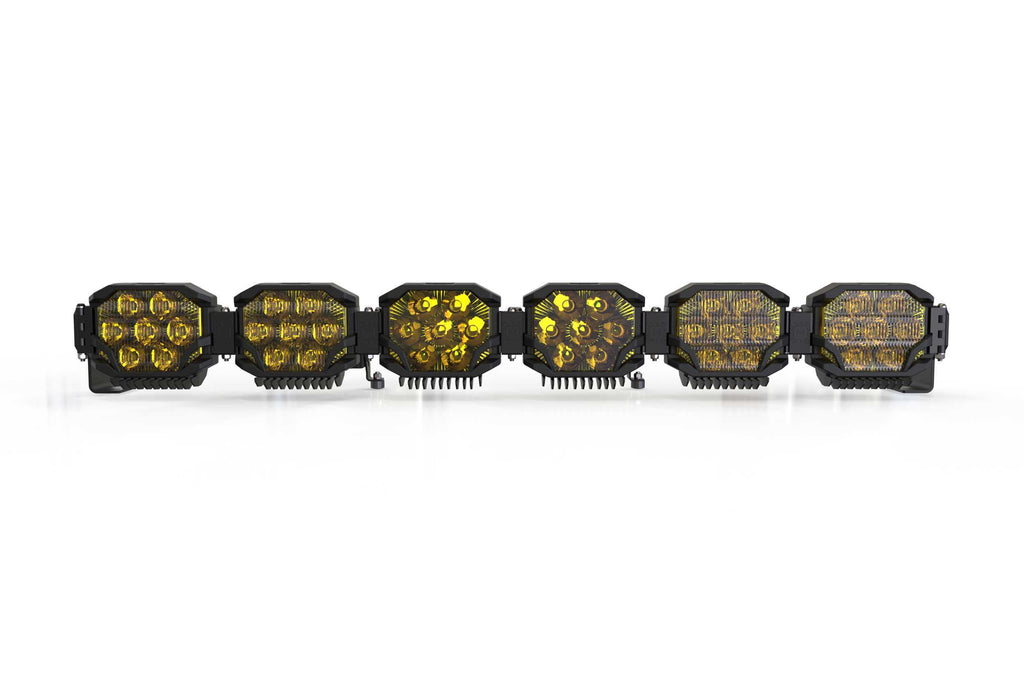 Morimoto BAR-3ROW-017 Triple-Row LED Pod Light Kit 6 Pod / 43" HXB Power Yellow