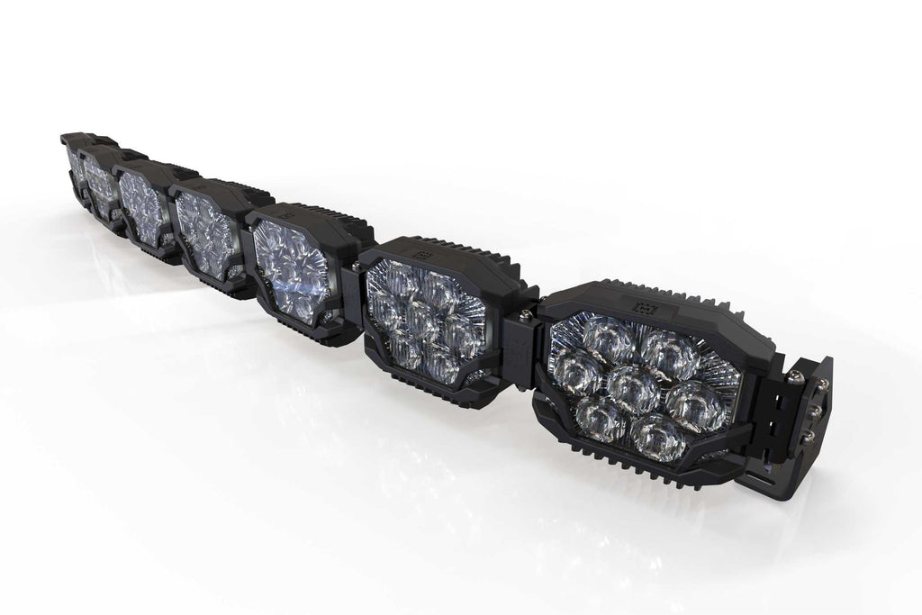Morimoto BAR-3ROW-019 Triple-Row LED Pod Light Kit 7 Pod / 50.5" NCS Power White