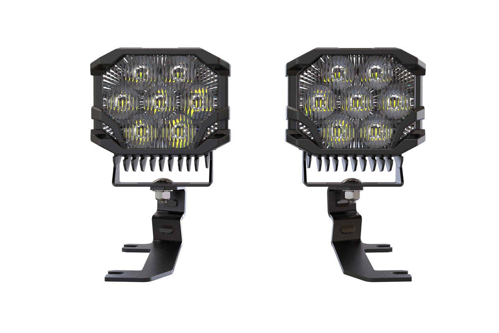 Morimoto LED Pod Lights Yellow Combo Beam For 20-26 Silverado HD