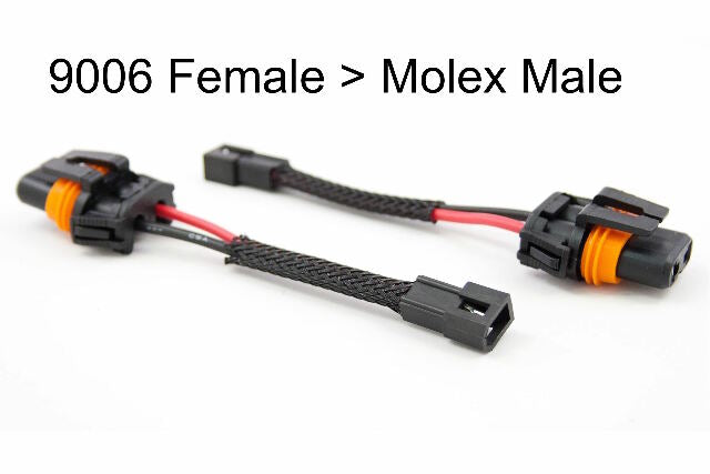 Morimoto H710 1x 9006 Male to Molex Female Adapter Wiring
