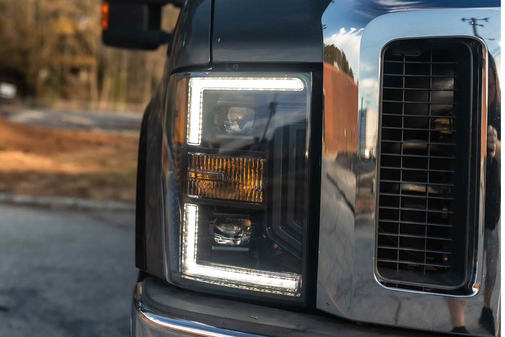Morimoto Hybrid LED Headlights and Red LED Tail Lights Kit For 08-10 Super Duty
