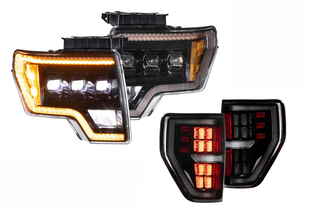 Morimoto Amber LED Headlights and Smoked LED Tail Lights Kit For 09-14 F-150