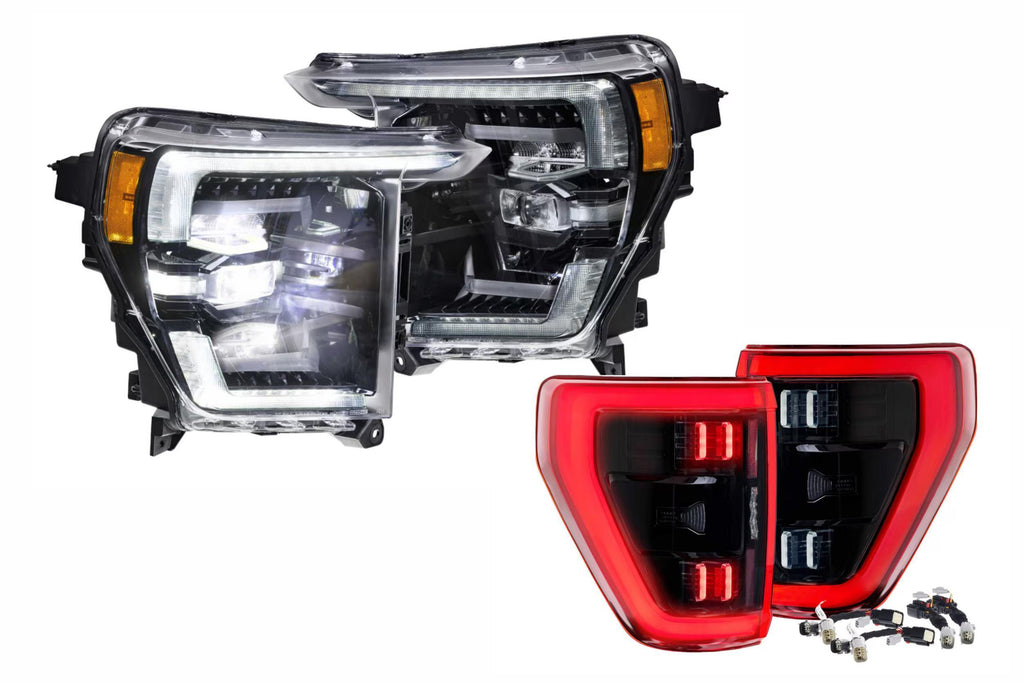 Morimoto White LED Headlights and Red LED Tail Lights Kit For 21-23 F-150