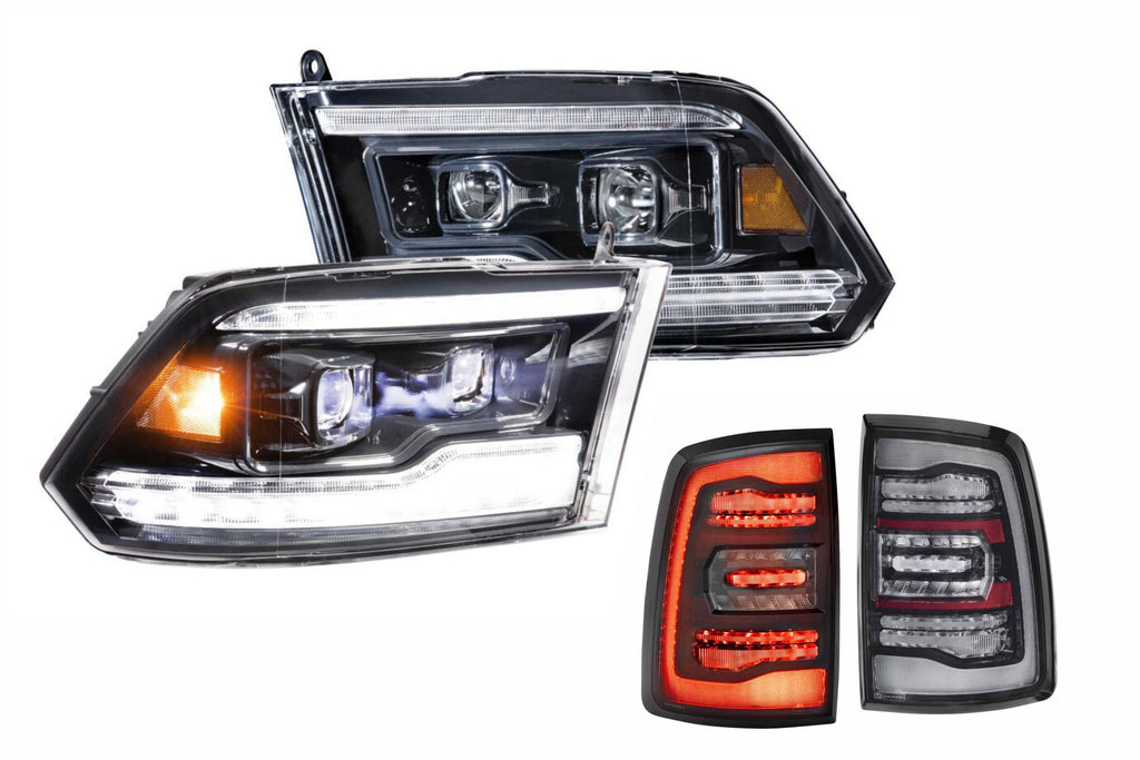 Morimoto White LED Headlights and Smoked LED Tail Lights K For 09-14 Ram 1500/Hd