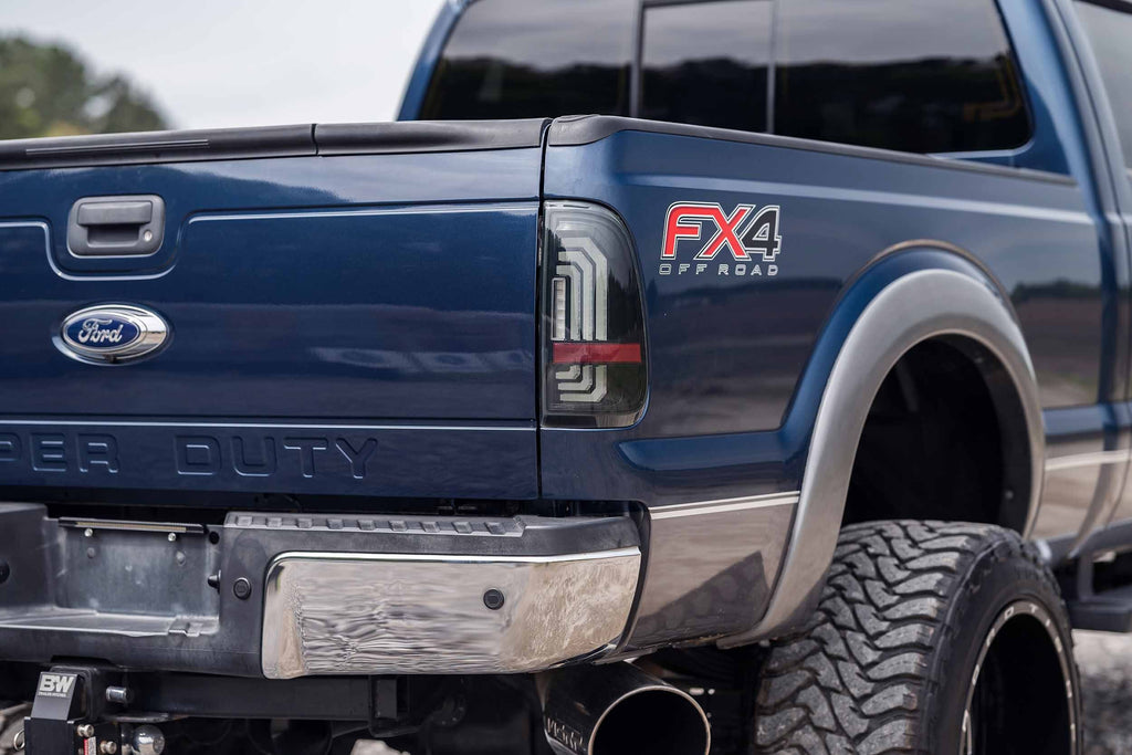 Morimoto Hybrid LED Headlights and Smoked LED Tail Lights For Super Duty (F-250