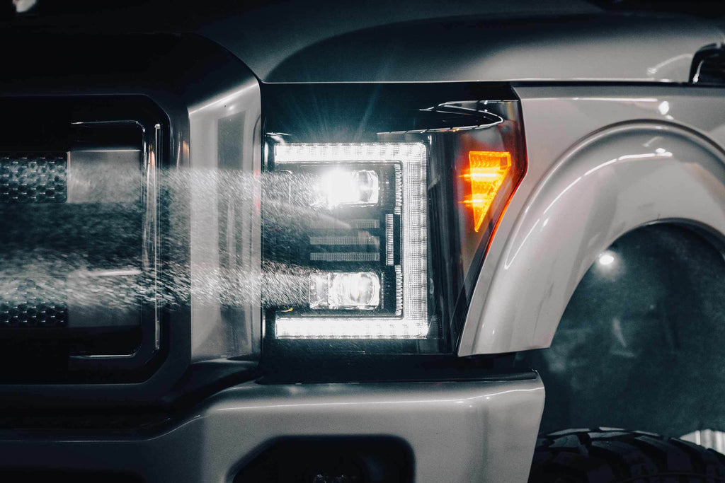 Morimoto Hybrid LED Headlights and Smoked LED Tail Lights For Super Duty (F-250