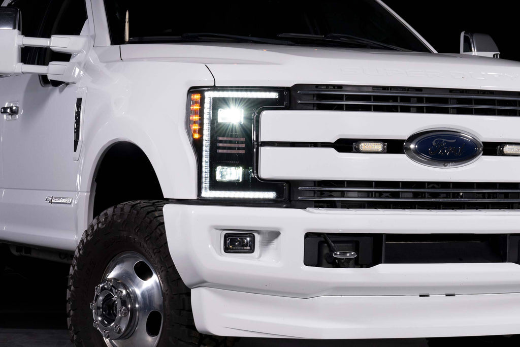 Morimoto Hybrid LED Headlights and Red LED Tail Lights Kit For Super Duty (F-250